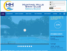 Tablet Screenshot of huntinghillsswimclub.com
